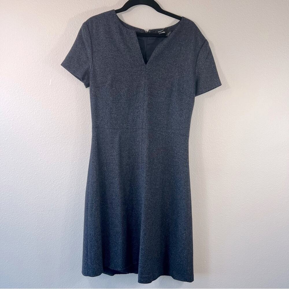 THEORY Milani Dashed Metallic Sheath Dress